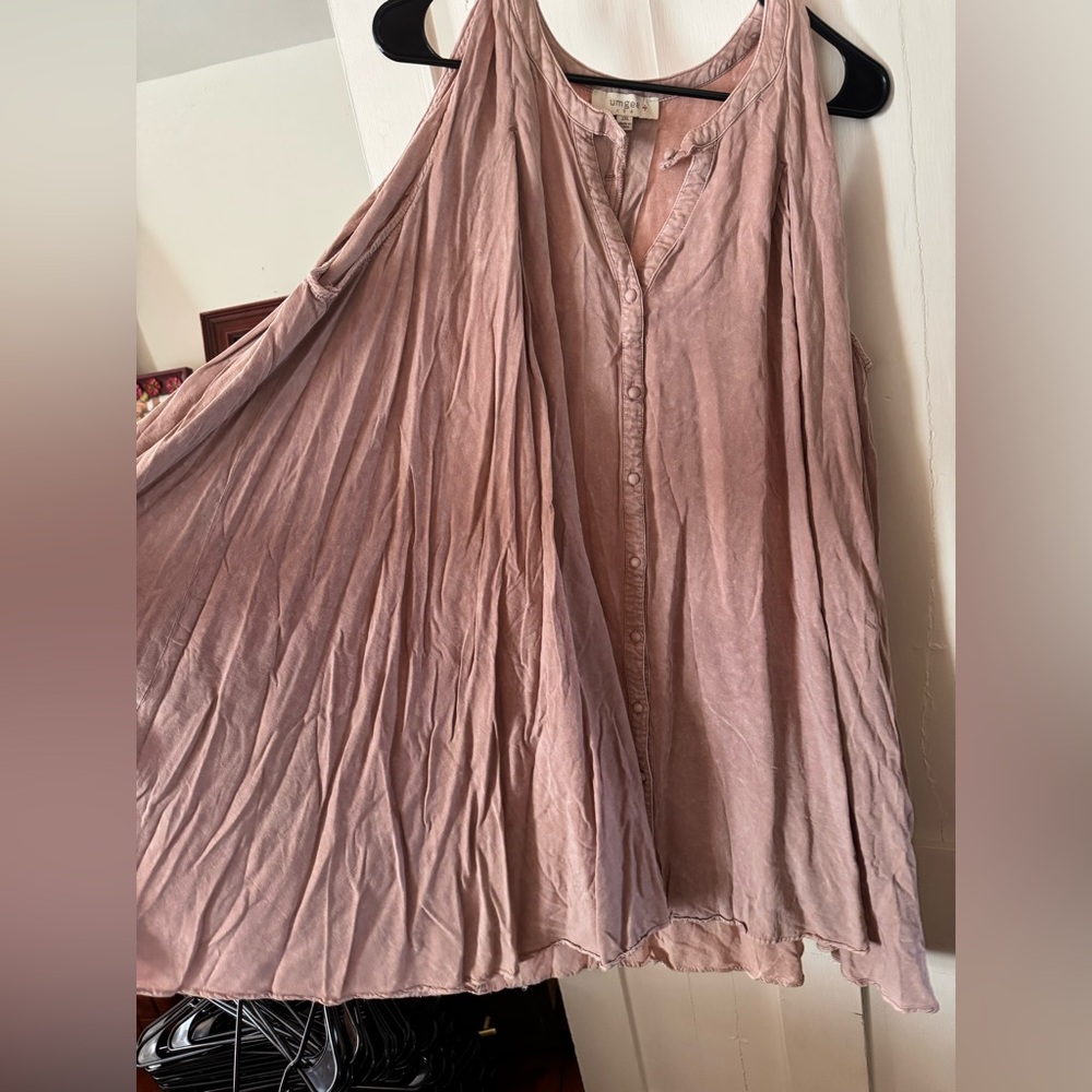 Flowy Light Pink/Mauve Sleeveless Dress - Picture 4 of 4